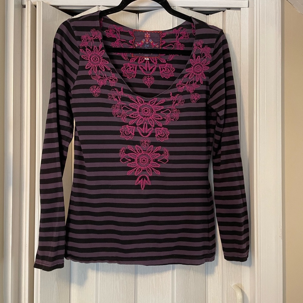 Johnny Was joy love light V Neck Top